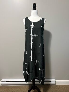 NAYA Print Sleeveless Shift Dress Chive